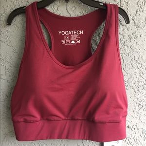 Burgundy sports bra